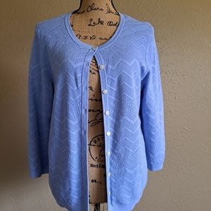 Talbots NWOT pointelle knit Cardigan, large